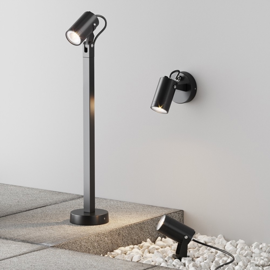Maytoni scope faretto da esterno minimal con picchetto ip65