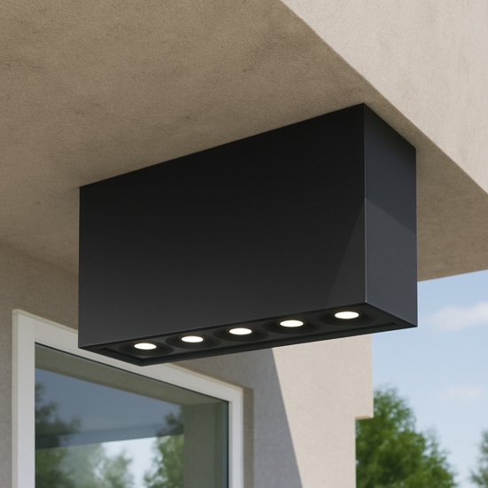 Maytoni ares plafoniera da esterno rettangolare led 3000k ip54