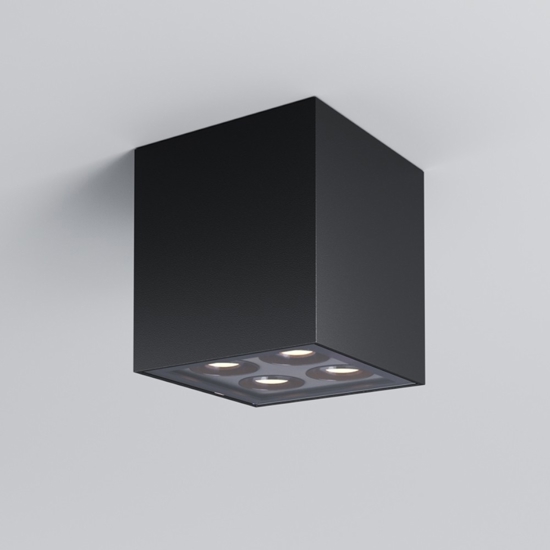 Maytoni ares faretto da esterno cubico nero led 3000k ip54