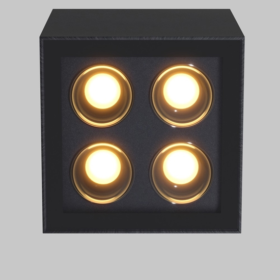 Maytoni ares faretto da esterno cubico nero led 3000k ip54