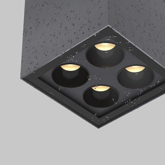 Maytoni ares faretto da esterno cubico nero led 3000k ip54