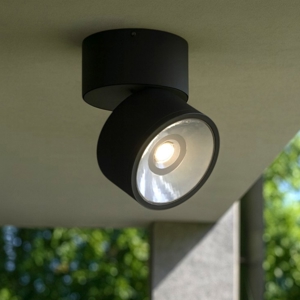 Maytoni spin faretto da esterno nero design minimal led 3000k ip54
