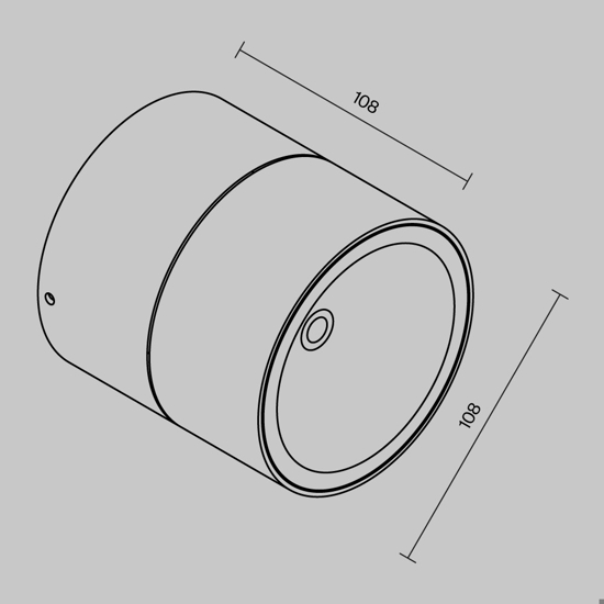 Maytoni spin faretto da esterno nero design minimal led 3000k ip54