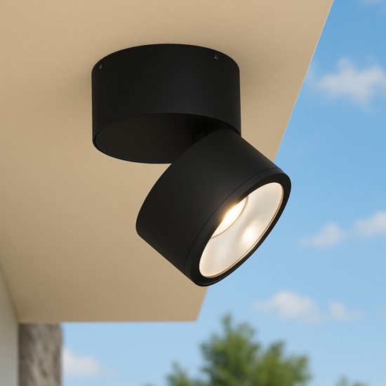 Maytoni spin faretto da esterno tondo orientabile led 3000k ip54