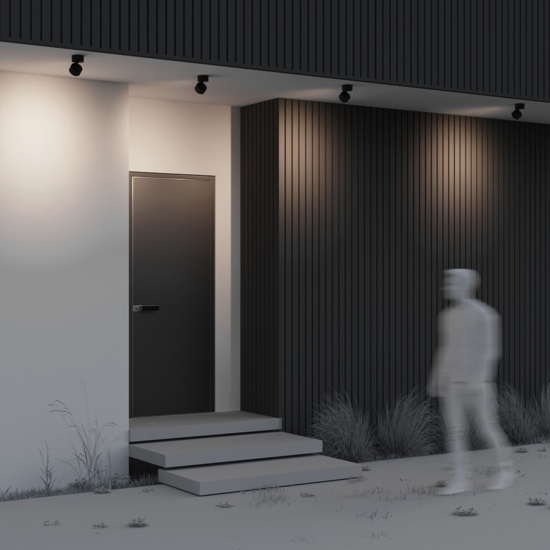 Maytoni spin faretto da esterno tondo orientabile led 3000k ip54