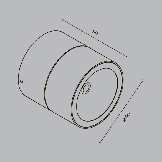 Maytoni spin faretto da esterno tondo orientabile led 3000k ip54