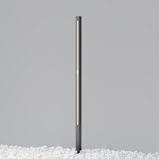 Maytoni pole lampione da esterno giardino con picchetto nero led 3000k ip65