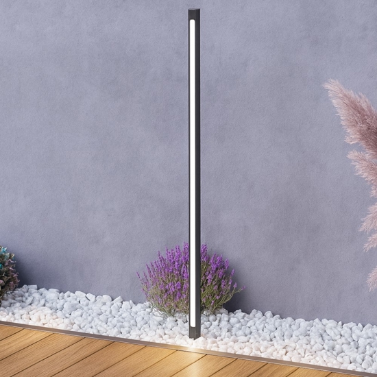 Maytoni pole lampione da giardino moderno con picchetto led 3000k ip65