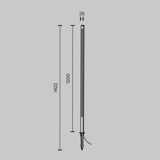 Maytoni pole lampione da giardino moderno con picchetto led 3000k ip65