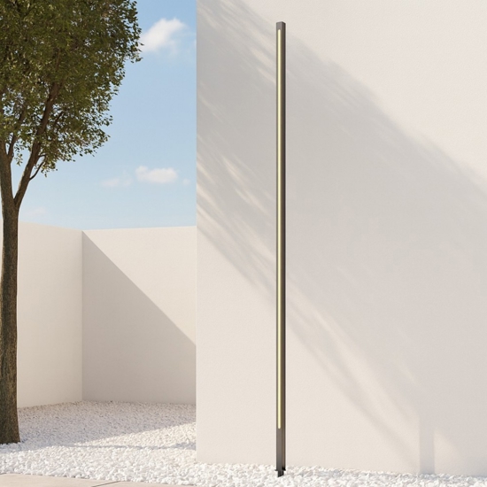 Maytoni pole lampione alto da giardino con picchetto led 3000k ip65