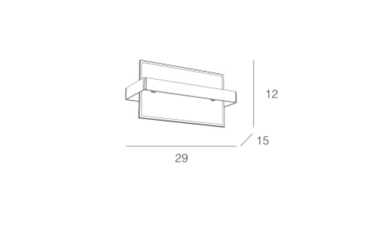 Applique a muro bianco toplight cross small