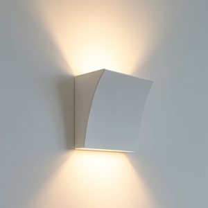 Applique di gesso ceramica led 9w 4000k bianca moderna
