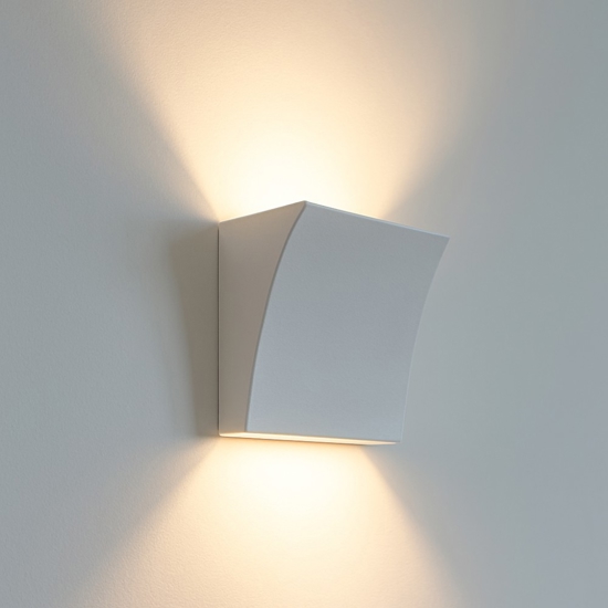 Applique di gesso ceramica led 9w 4000k bianca moderna