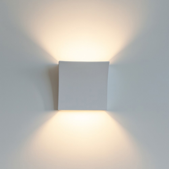Applique di gesso ceramica led 9w 4000k bianca moderna