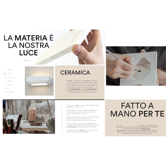 Applique di gesso ceramica led 9w 4000k bianca moderna