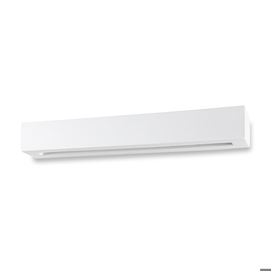 Applique gesso ceramica 50cm rettangolare bianca