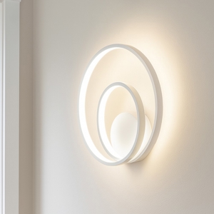 Applique led 28w 3000k design moderno bianco perenz ritmo