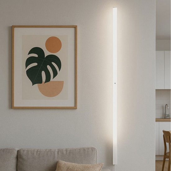Xilema stilnovo applique led 25w 3000k moderna metallo bianco