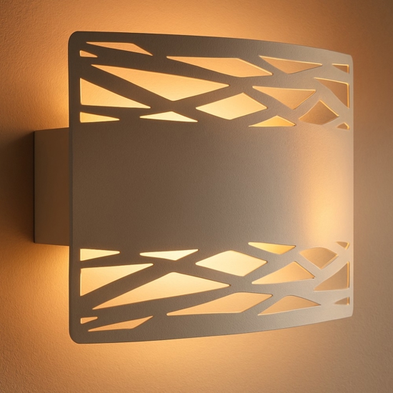 Lampada da parete moderna da parete design metallo bianco