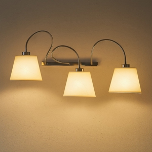 Lampada da parete applique paralumi in pergamena luci orientabili