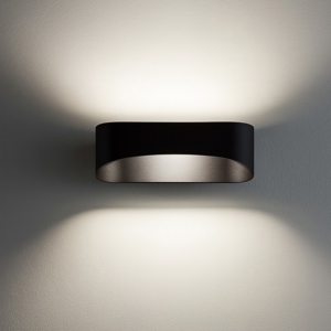 Applique led nero 20w 3000k design moderna isyluce