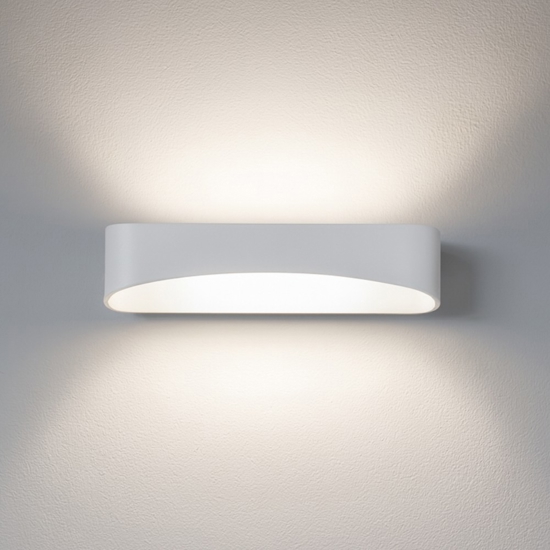 Applique isyluce drappo bianco led 36w 3000k moderna