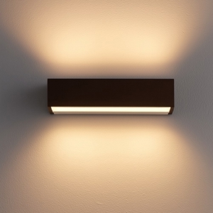 Applique led 12w 3000k 4000k rettangolare marrone top light bios