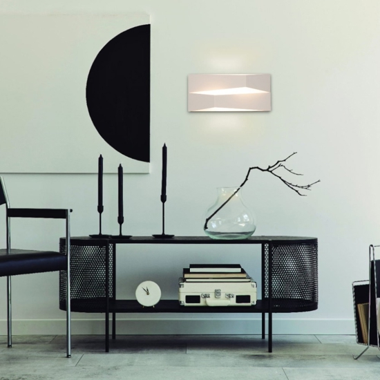 Applique bianco design moderna led 14w 3000k per interni