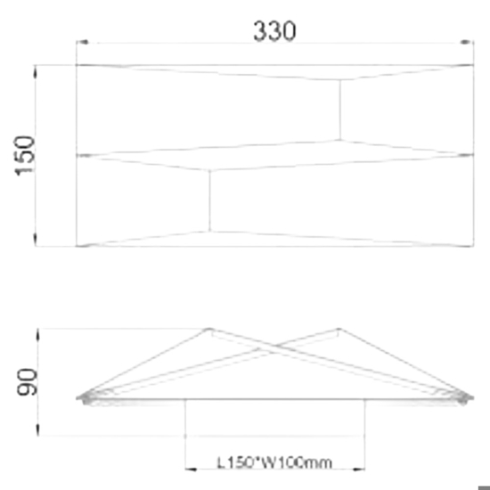 Applique bianco design moderna led 14w 3000k per interni