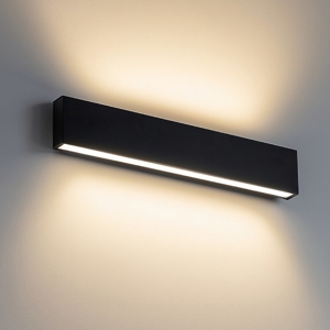 Visualizza i dettagli per Applique led 28w 2700k nero box w2 linea light bi emissione Applique led 28w 2700k nero box w2 linea light bi emissione
