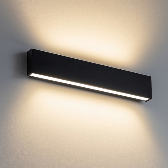 Applique led 28w 2700k nero box w2 linea light bi emissione