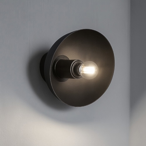 Applique per corridoio tonda nera moderna