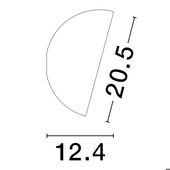 Applique per corridoio tonda nera moderna