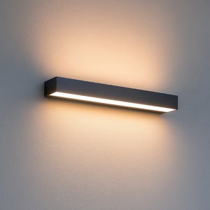 Regolo linea light applique nera led 3000k biemissione