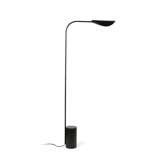 Piantana da terra metallo nero orientabile design moderno