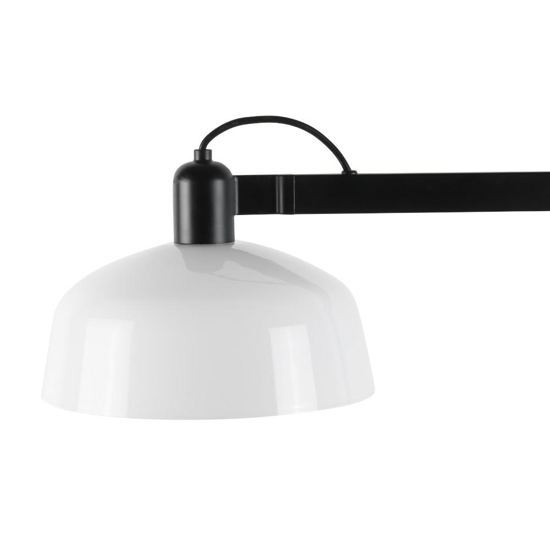 Lampada da terra moderna metallo nero e bianco minimalista