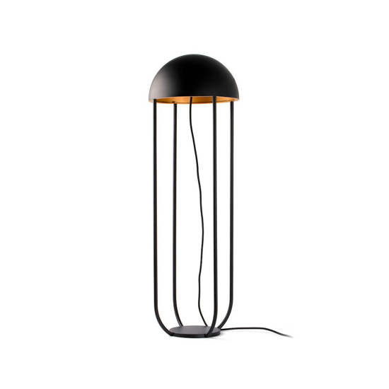 Lampada moderna da terra nera e oro led 6w 3000k