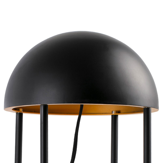 Lampada moderna da terra nera e oro led 6w 3000k