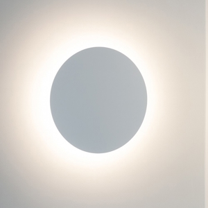 Applique cerchio bianco 40cm lampada disco da parete
