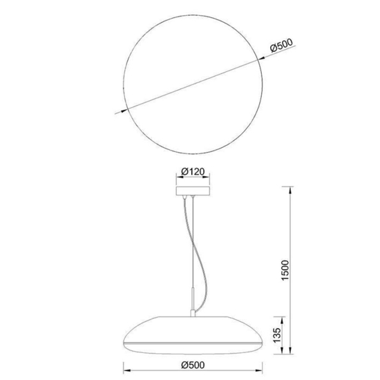 Lampadario nero per cucina moderna cupola 50cm