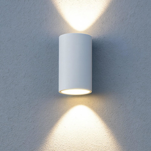 Applique da esterno bianca moderna biemissione led 12w 3000k