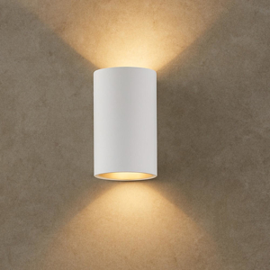 Applique da esterno moderna bianca e oro led 12w 3000k