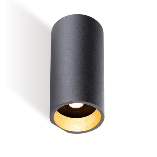 Applique nera e oro da esterno led 12w 3000k biemissione ip54