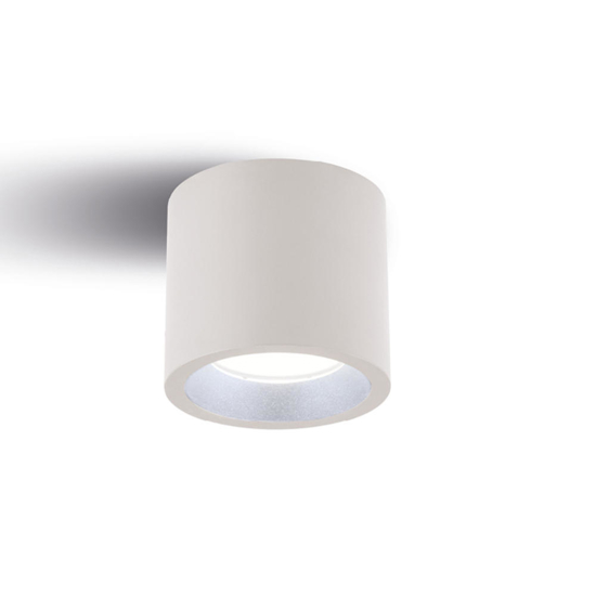 Plafoniera bianca per esterni design cilindro led 12w 4000k ip65