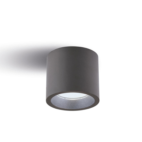 Faretto da esterno grafite cilindro led 12w 4000k ip65