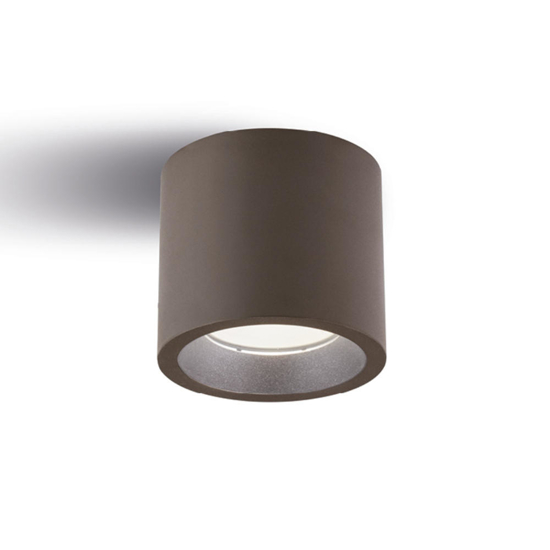 Plafoniera per esterni cilindro corten led 12w 4000k ip65