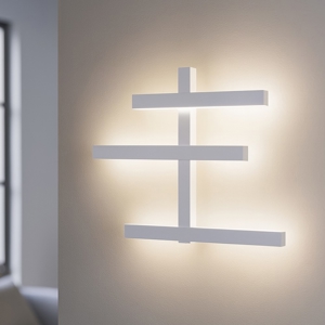 Gea luce rake applique da parete led 34w 3000k bianco