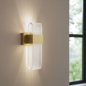 Applique da parete dorato design per soggiorno led 10w 3000k