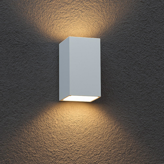 Applique bianca da esterno rettangolare led 12w 3000k