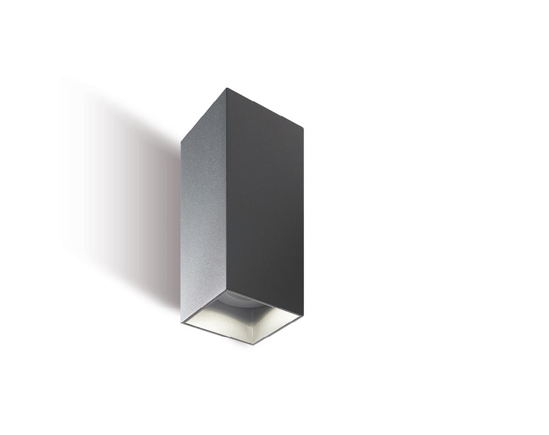 Applique da esterno rettangolare grafite biemissione led 12w 3000k